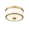 Z-Lite Cosmopolitan 3 Light Flush Mount, Heritage Brass & Etched White 307F-HBR - alternate 4